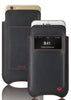 iPhone 8 / 7 Wallet Case in Black Napa Leather | Screen Cleaning Sanitizing Microfiber Lining | Smart Window.