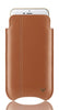 iPhone 6/6s Plus Pouch Case in Tan Napa Leather | Screen Cleaning Sanitizing Lining.