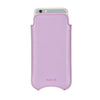 iPhone SE-2 Pouch Case in Purple Faux Leather | Screen Cleaning and Sanitizing Lining | Smart Window .