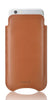 iPhone 6/6s Pouch Case in Tan Napa Leather | Screen Cleaning  Sanitizing Lining | smart window