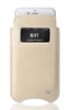 iPhone 6/6s Plus Pouch Case in White Leather | Screen Cleaning Sanitizing Lining | smart window