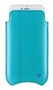 iPhone 8 Plus / 7 Plus Sleeve Wallet Case in Blue Faux Leather | Screen Cleaning Sanitizing Lining.