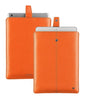 Apple iPad Sleeve Case in Orange Vegan Leather | Screen Cleaning and Sanitizing Lining.