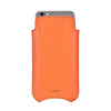 iPhone 6/6s Plus Sleeve in Orange Vegan Leather | Screen Cleaning Sanitizing Case | smart window