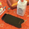 iPhone SE, 5 Sleeve Case in Green Cotton Twill | Screen Cleaning antimicrobial lining.
