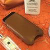 iPhone SE, 5 Pouch Case in Tan Napa Leather | Screen Cleaning Sanitizing Lining