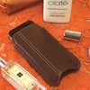 iPhone SE, 5s Pouch Case in Burgundy Napa Leather | Screen Cleaning Sanitizing Lining.