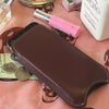 iPhone SE, 5s Pouch Case in Burgundy Napa Leather | Screen Cleaning Sanitizing Lining.