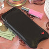 iPhone SE, 5 Case in Black Napa Leather | Screen Cleaning Antimicrobial Lining.
