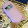 iPhone SE-2 Pouch Case in Purple Faux Leather | Screen Cleaning and Sanitizing Lining | Smart Window .