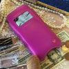 iPhone 8 Plus / 7 Plus Case in Pink Napa Leather | Screen Cleaning and Sanitizing Lining | Smart Window .
