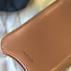 iPhone SE, 5 Pouch Case in Tan Napa Leather | Screen Cleaning Sanitizing Lining