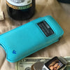 iPhone 6/6s  Wallet Case in Teal Blue Vegan Leather | Screen Cleaning Sanitizing Lining | Smart Window
