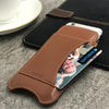iPhone SE, 5 Wallet Case in Tan Napa Leather | Screen Cleaning Sanitizing Lining.