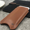 iPhone SE, 5 Case in Tan Napa Leather | Screen Cleaning antimicrobial lining