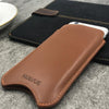 iPhone SE, 5 Case in Tan Napa Leather | Screen Cleaning antimicrobial lining