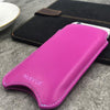 NueVue iPhone 6 case pink leather self cleaning case