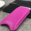 iPhone SE, 5 Pouch Case in Pink Napa Leather | Screen Cleaning Sanitizing Lining