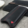 iPhone 8 Plus / 7 Plus Wallet Case in Black Napa Leather | Screen Cleaning Sanitizing Lining.