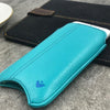 iPhone 8 / 7 Wallet Case in Blue Faux Leather | Screen Cleaning Sanitizing Lining.