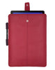 Samsung Galaxy Tab S4 Sleeve Case in Rose Red Faux Leather | Screen Cleaning and Sanitizing Lining.