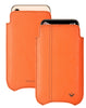 NueVue iPhone 11/iPhone XR Case Faux Leather  | Flame Orange | Sanitizing Screen Cleaning Case