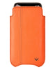 NueVue iPhone 11 Pro Max and iPhone Xs Max Case Faux Leather  | Flame Orange | Sanitizing Screen Cleaning Case