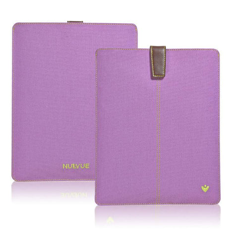 Apple iPad Sleeve in Purple Canvas | Screen Cleaning with Sanitizing Lining.