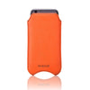 iPhone 6/6s Pouch Case in Orange Vegan Leather | Screen Cleaning Sanitizing Case.