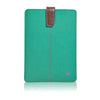 iPad mini Sleeve Case in Canvas Aqua Green | Screen Cleaning Sanitizing Lining.