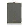 iPad mini Sleeve Case in Green Cotton Twill | Screen Cleaning Sanitizing Lining.