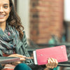Apple iPad Sleeve in Pink Canvas | Screen Cleaning with Sanitizing Lining